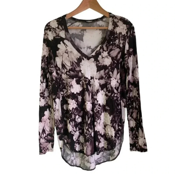 Aritzia Wilfred Long Sleeve Floral Tunic Top - Picture 2 of 7
